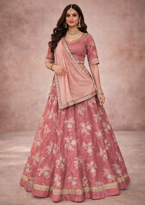 Dusty Pink Navratri Chaniya